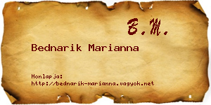 Bednarik Marianna névjegykártya