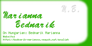 marianna bednarik business card